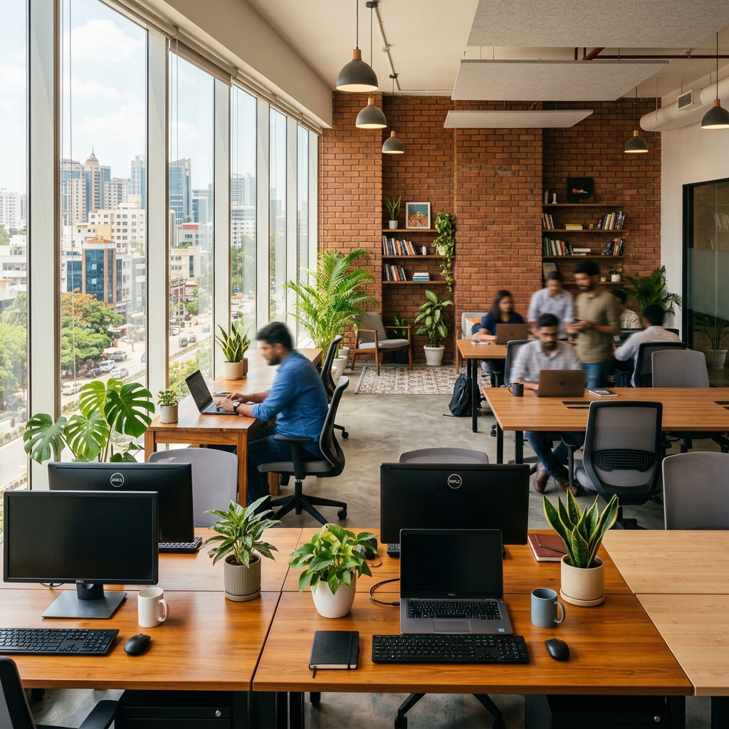 Modern co-working space in India